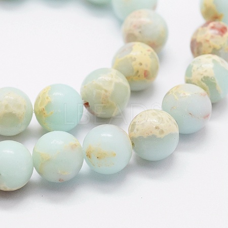 Synthetic Aqua Terra Jasper Beads Strands G-K257-03-8mm-1-1