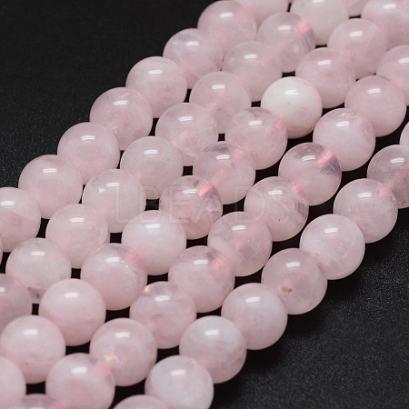 Natural Madagascar Rose Quartz Beads Strands G-K285-33-14mm-01-1