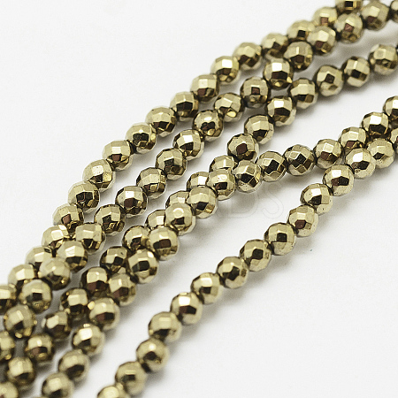 Round Non-magnetic Synthetic Hematite Beads Strands G-D617-12mm-27-1