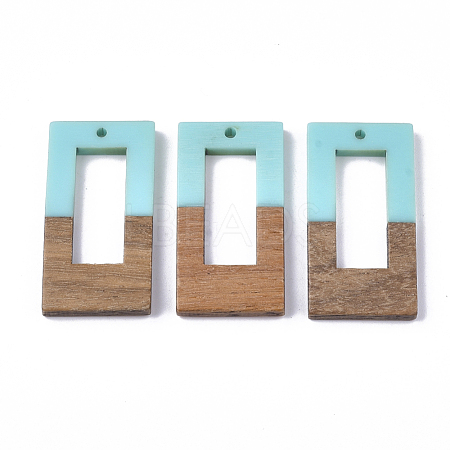 Resin & Walnut Wood Pendants RESI-S358-26B-1