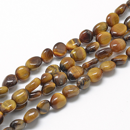 Natural Tiger Eye Beads Strands X-G-R445-8x10-05-1