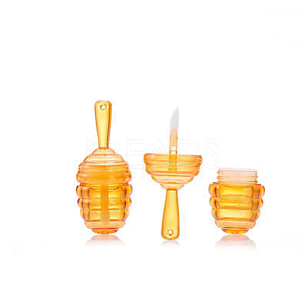 Beehive Shape Transparent ABS Plastic Empty Lip Gloss Bottle PW-WG34705-02-1