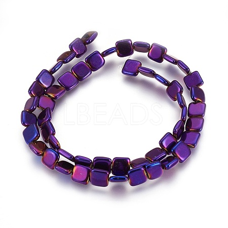 Electroplated Non-magnetic Synthetic Hematite Beads Strands G-P392-A04-1
