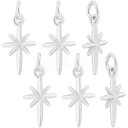 6Pcs Brass Pendants KK-BBC0026-01S-1