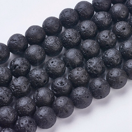 Natural Lava Rock Beads Strands G-J346-37-10mm-1