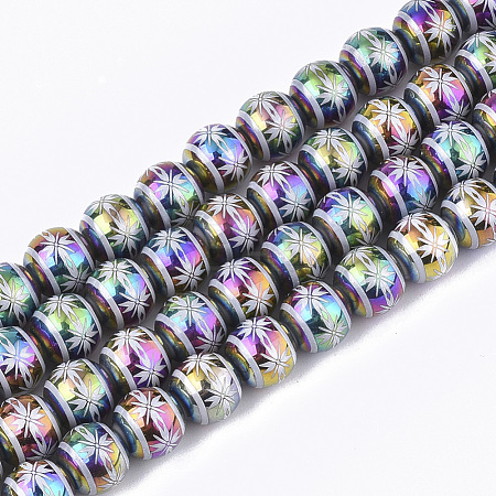 Electroplate Glass Beads Strands X-EGLA-S177-10A-05-1
