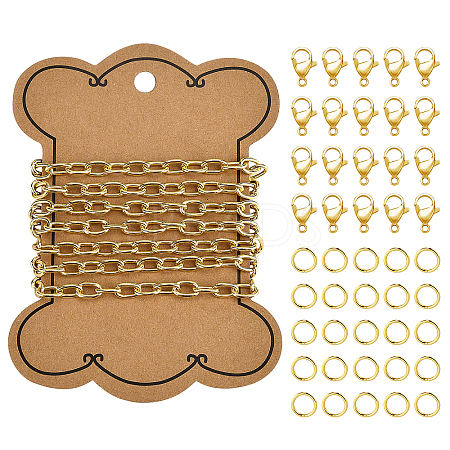 1M Brass Oval Paperclip Chains CHC-BC0001-15-1