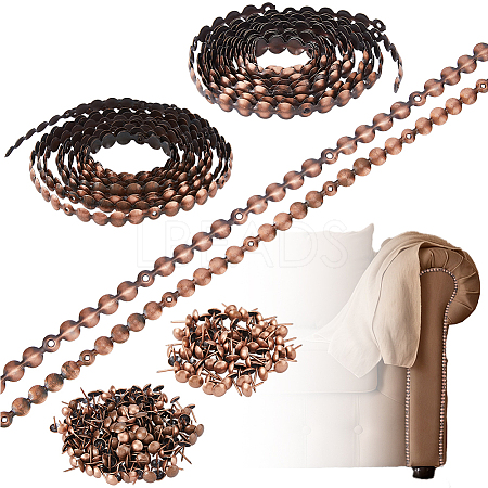 11 Sets 2 Styles Iron Decorative Nail Strips OCOR-FH0001-52-1