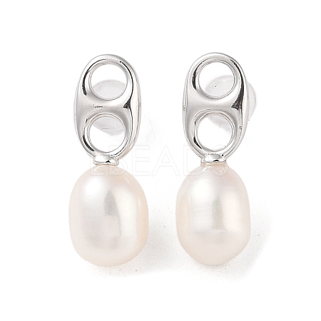 Anti-Tarnish Sterling Silver Stud Earrings EJEW-C087-11C-P-1