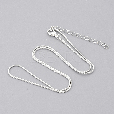 Brass Snake Chain Necklaces X-MAK-T006-11A-S-1