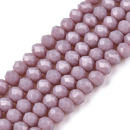Opaque Solid Color Imitation Jade Glass Beads Strands EGLA-A044-P3mm-D13-1