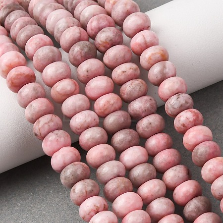 Natural Pink Zebra Jasper Beads Strands G-D481-13-1