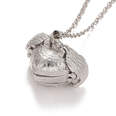 Heart Expanding Photo Locket Pendant Necklace for Women Men NJEW-SZ0001-40B-1