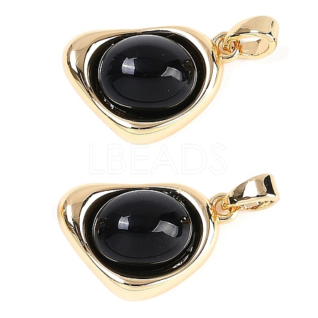 Black Glass Pendants KK-U043-52G-04-1