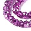Transparent Electroplate Glass Beads Strands X1-EGLA-Q131-01A-07-3