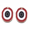 Alloy Enamel Pendants ENAM-N054-59C-RS-2