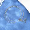 1MM Brass Ball Chain Necklaces for Women NJEW-Q351-01G-1