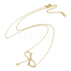 Ion Plating(IP) 304 Stainless Steel Bowknot Pendant Necklaces for Women NJEW-K276-28G-2