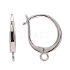 Anti-Tarnish Rhodium Plated 925 Sterling Silver Leverback Earring Findings STER-I017-087P-2