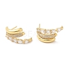 Crystal Rhinestone Claw Stud Earrings EJEW-D059-04G-01-1