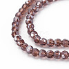 Electroplate Glass Bead Strands X-EGLA-R015-4mm-22-3