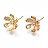 Brass Earring Findings X-KK-S356-362-NF-1