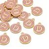 Golden Plated Alloy Enamel Charms X-ENAM-S118-07D-4