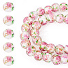 1 Strand Handmade Glod Sand Lampwork Beads Strands LAMP-TA0002-09I-1