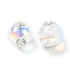 Plating Acrylic Rhinestone Beads OACR-S145-06-3