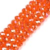 Electroplate Glass Beads Strands EGLA-A044-T8mm-B25-1