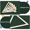 BENECREAT 2 Sets Triangle Wood Hoop Rings Macrame for DIY Craft Making DIY-BC0009-97-4
