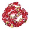 Electroplate Baking Paint Transparent Glass Beads Strands GL-CBA17FF-01A-1