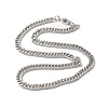 Iron Cuban Link Chain Necklaces for Women Men NJEW-A028-01E-P-1