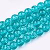Crackle Glass Beads Strands CCG-Q001-4mm-06-1
