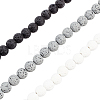 3 Strands 3 Colors Natural Lava Rock Beads Strands G-OC0004-11-1