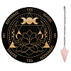 AHADEMAKER 1Pc Cone/Spike/Pendulum Natural Rose Quartz Stone Pendants DIY-GA0004-30E-1