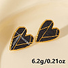 304 Stainless Steel Heart-shaped Stud Earrings PH1793-3-2