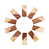 Transparent Resin & Walnut Wood Pendants RESI-TAG0001-03-12