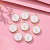 Golden Plated Alloy Charms LS-ENAM-S118-01I-5