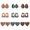 Beadthoven 18Pcs 9 Style Resin & Walnut Wood Pendants RESI-BT0001-21-10
