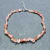 Cherry Quartz Glass Chip Beaded Necklaces for Women IW6789-11-1