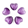 Transparent Spray Painted Glass Beads GLAA-N035-030-C06-1