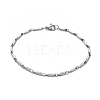 Tarnish Resistant Unisex 304 Stainless Steel Bar Link Chain Bracelets BJEW-L637-38A-P-1