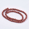 Synthetic Goldstone Bead Strands G-R193-04-6mm-2