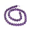 Natural Amethyst Round Beads Strands G-P047B-1AB-2