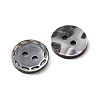 Natural Shell Flat Round Buttons with Carved Rim Recessed Center SH-CBA18B6-02B-04-2