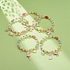 Colorful Alloy Enamel Cute Charms Bracelet BJEW-JB08661-2