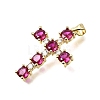 Brass Pave Cubic Zirconia Pendants CU-CBAE7DF-11G-B06-2