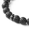 Energy Power Cross Beads Stretch Bracelets Set for Men Women BJEW-JB06891-8
