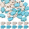 SUNNYCLUE 80Pcs 2 Colors Dyed Synthetic Turquoise Beads G-SC0002-56-1